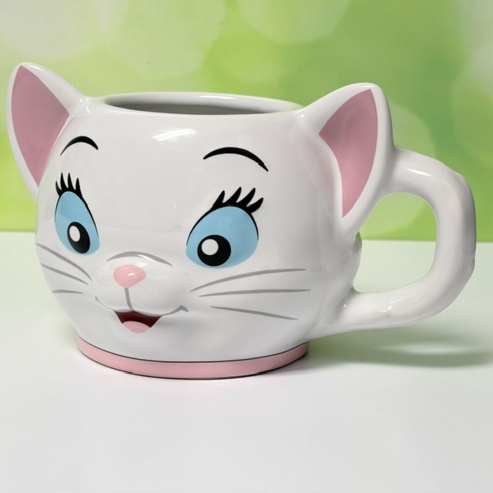 Disney Store Marie The Aristocats 3D Cat Mug Pink Bow Thailand